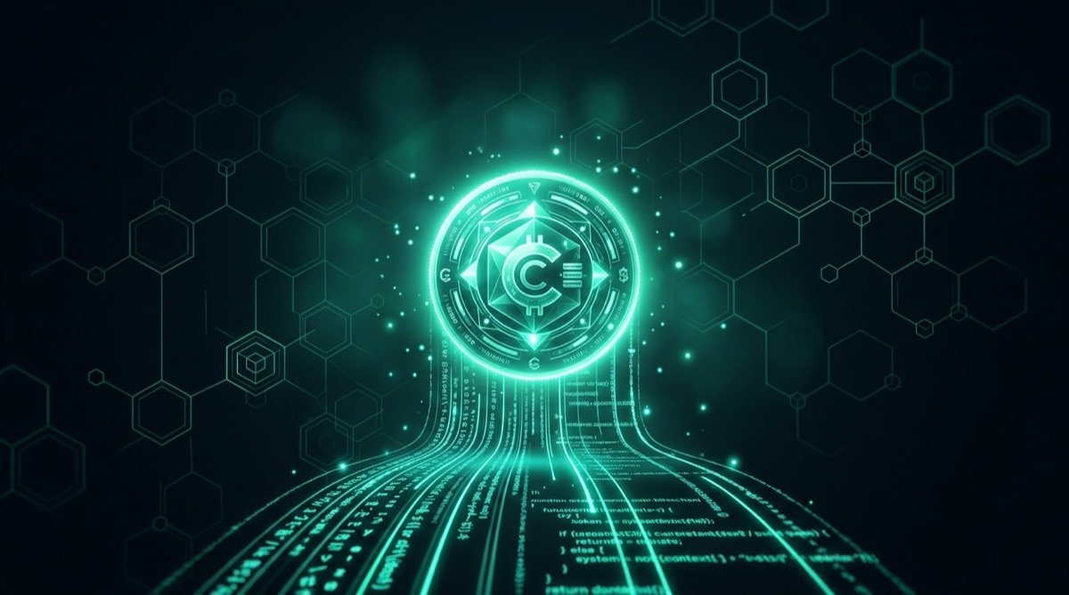 How to create a crypto token — a glowing token minting from lines of code