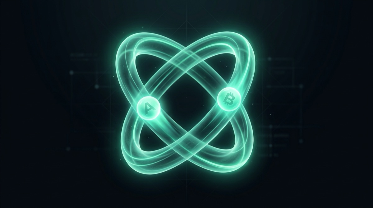What is a DEX — interlocking liquidity-pool rings swapping two tokens